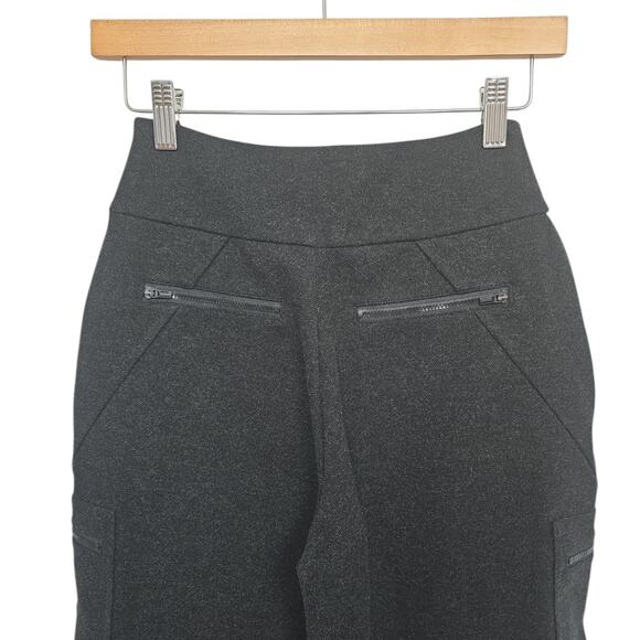 Athleta Venice Heathered Cargo Wide Leg‎ Trousers Womens Size 0 Black Gray Pants - Picture 8 of 10